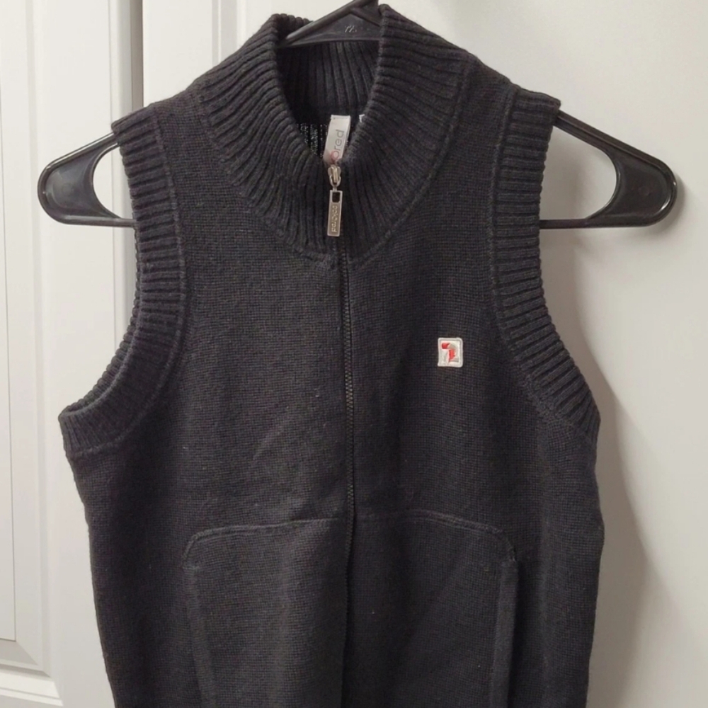 Ecko Red Vest Top Women's Size: Medium CUTEST Zip Wool Blend Y2K